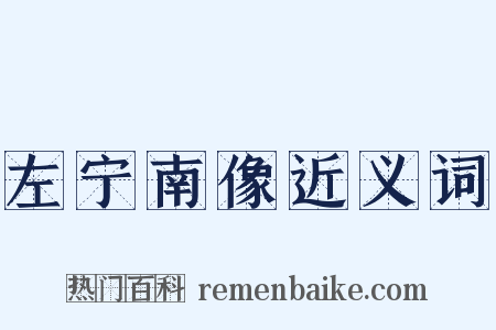 左宁南像近义词是什么意思的图片